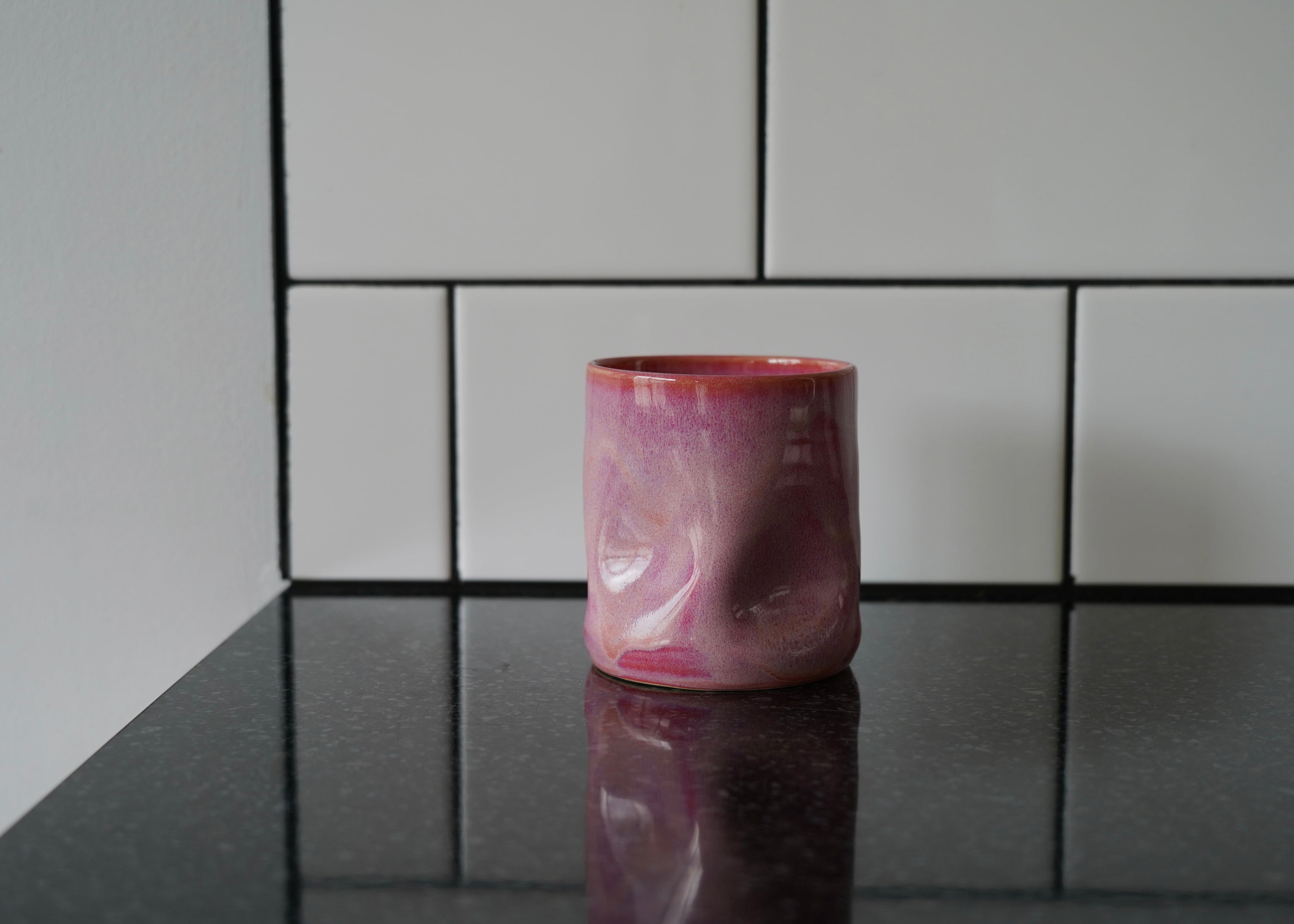 Wonky Hot Pink Tumbler