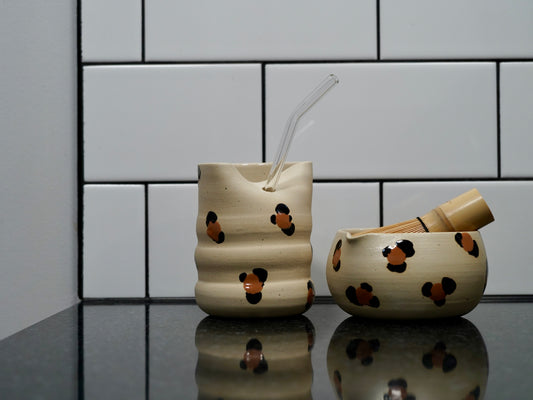 Leopard Matcha Set